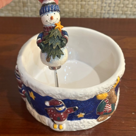 🎄NIB Christmas Dip Mix Set with Ceramic Bowl & Stainless Steel Spreader - Picture 3 of 9